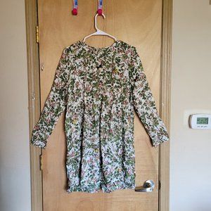 H&M Size 10 Butterfly Print Dress Long Sleeve